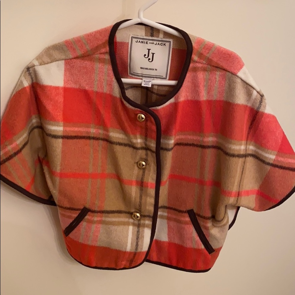 Janie & Jack Plaid cape size 18-24M